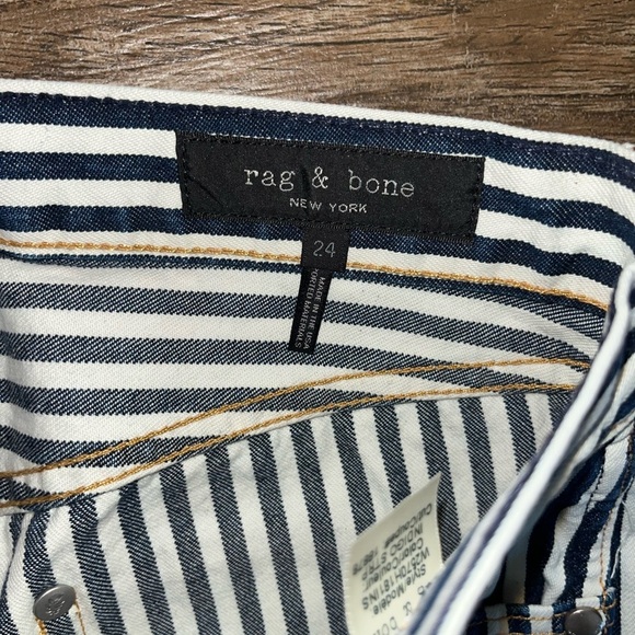 Rag & Bone women’s indigo striped jeans - Picture 3 of 4